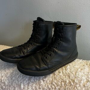 Women’s black leather dr. Martens boots